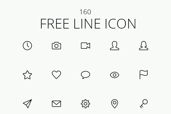 simple line icons webfont