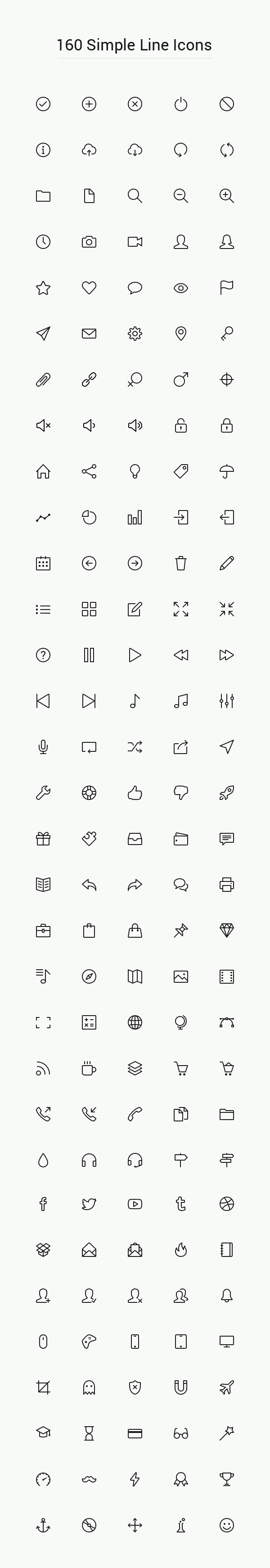 Free line icons