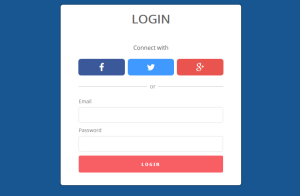 Login form with social