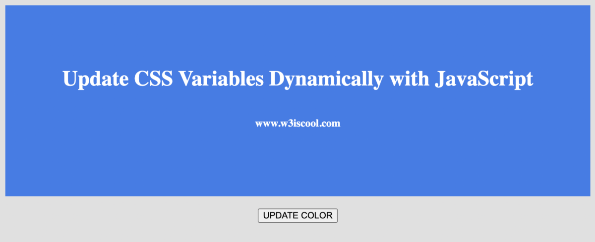 Example of HTML elements styled with CSS variables