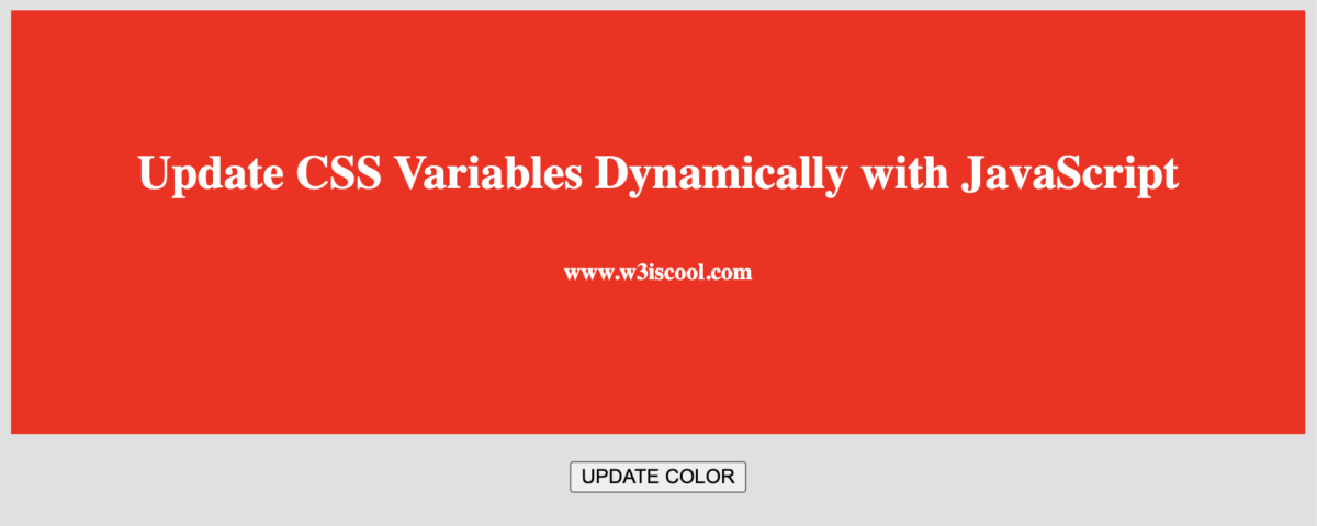 Example of HTML elements styled with updated CSS variables
