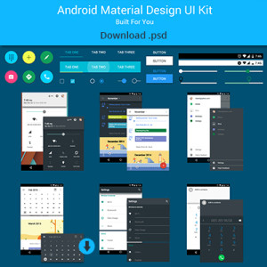 ANDROID MATERIAL DESIGN UI KIT DOWNLOAD FREE PSD